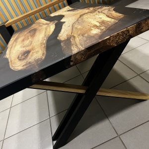 Alternative view of Table basse Noyer et Résine Noire
